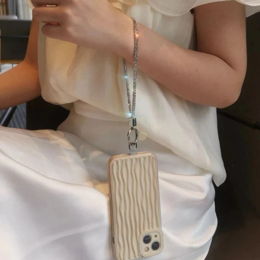 Cordão De Mão De Segurança Capa Celular De Uso Fácil Estilo Moda Porta-Chaves Sling Case