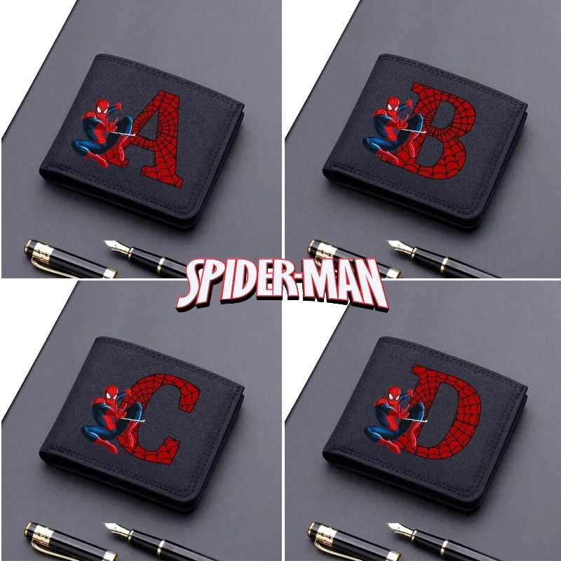 Carteira Dobrável Do Homem-Aranha Carta Az Portátil Com Zíper Pode Conter Moedas E Cartões Bancários