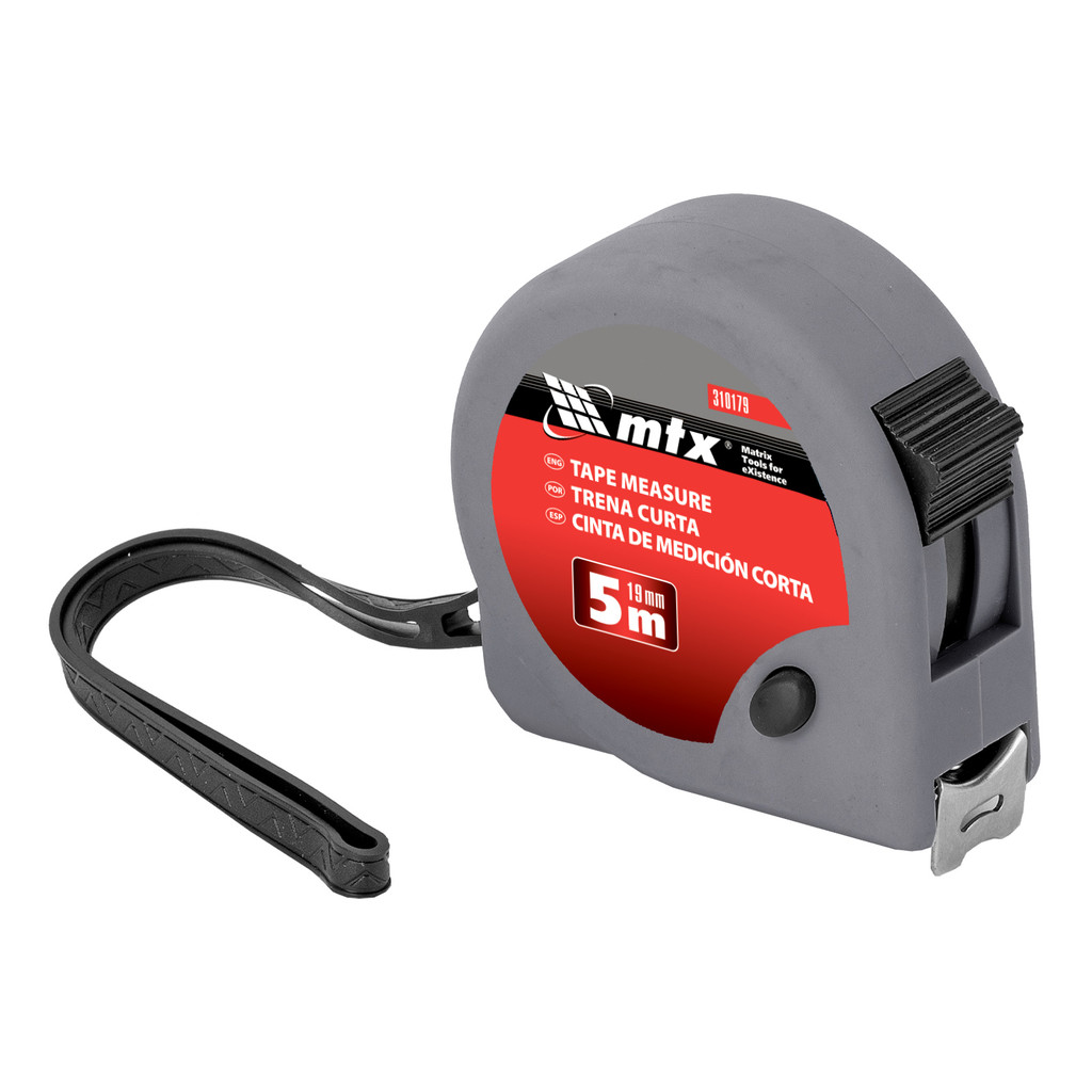 TRENA CURTA 5 M, 19MM, ESTOJO EM PLASTICO, 1 PC // MTX em Oferta na Shopee