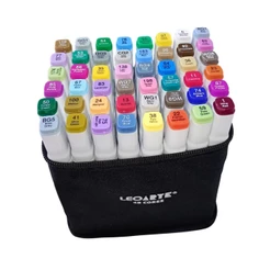 Marcador Dual Tip Profissional 48 Cores c/ Estojo de Tecido Leoarte Leo&Leo Leonora - 10630