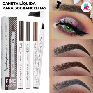 Caneta Delineadora Sobrancelha Resistente à Água Tattoo 4 em Oferta na Shopee