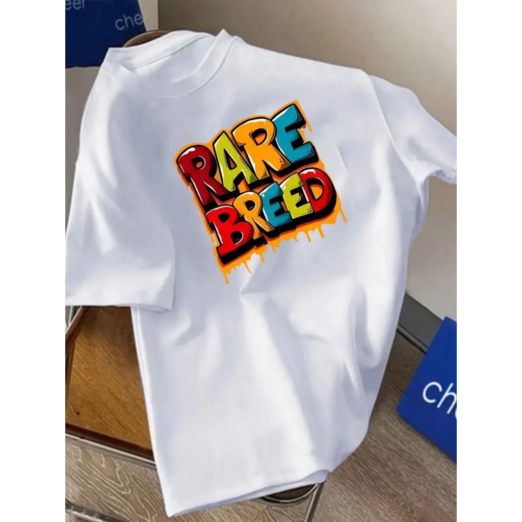 Camiseta Masculina Manga Curta Estampa Gráfica Criativa Cartoon Printed Camiseta Casual Versátil Confortável Es