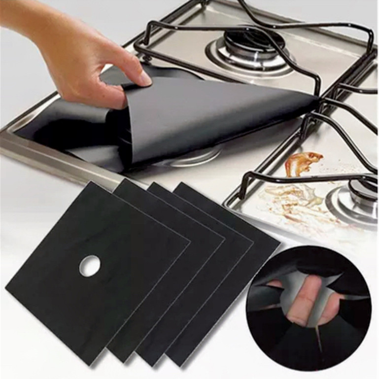 Kit 4 Protetores Proteção Fogão Anti Aderente Reutilizável lavaveis cozinha em Oferta na Shopee