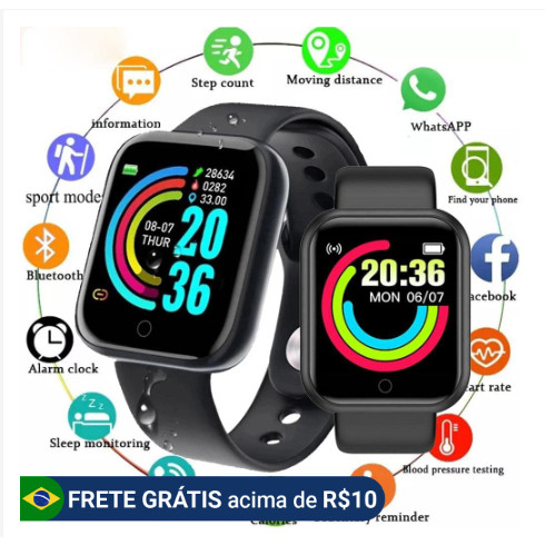 Relogio Smartwatch Smart Bracelet D20 Plus Relógio inteligente para Android e IOS