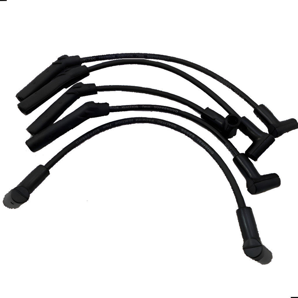 Kit 5 Cabo Vela Ignicao Supressivo Dakota 2.5 1996 A  2003 Preto