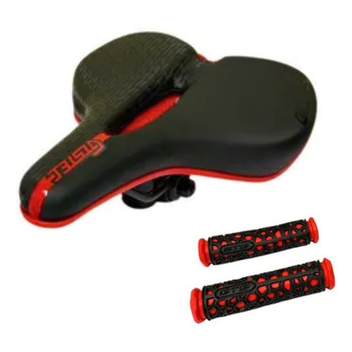 Selim Banco GTS MTB 8188 Confortavel + Manoplas Bike em Oferta na Shopee