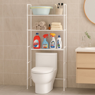 Prateleira Vertical Banheiro 3 Niveis Encaixe Vaso Sanitário Branco