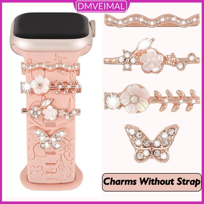 Ring Decorativo De Metal Cutie Para Pulseira De Silicone De Relógio Smartwatch Apple Watch/Samsung/Redmi/Amazfit/Garmin