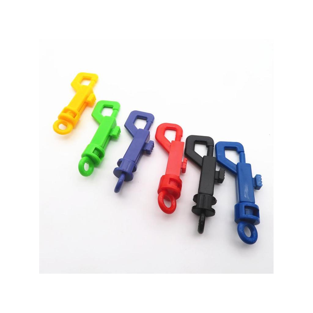 Chaveiro em forma de p fivela em forma de p fivela de plástico anel 25MM acessórios chave fivela rotativa cor preta