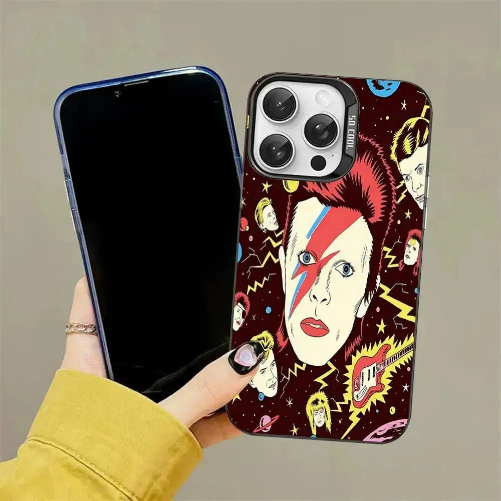 Capa de Telefone Colorida Prateada do David Bowie