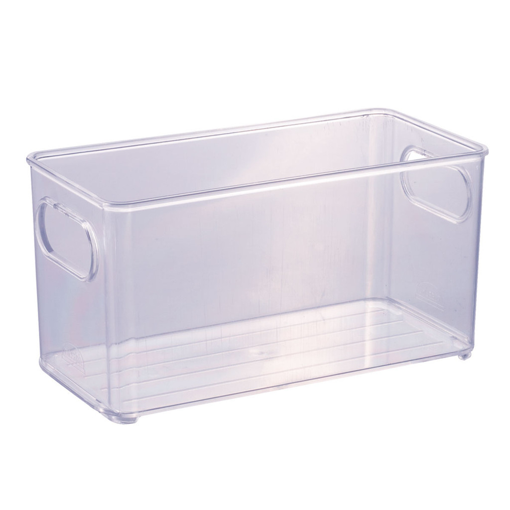 Organizador de Geladeira Latinhas Multiuso 10x20 Empilhável para Armário Transparente