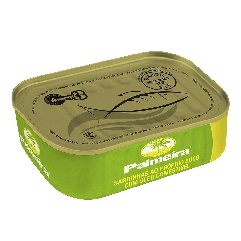 Sardinha Palmeira Óleo de Soja 250g - Embalagem com 24 Unidades