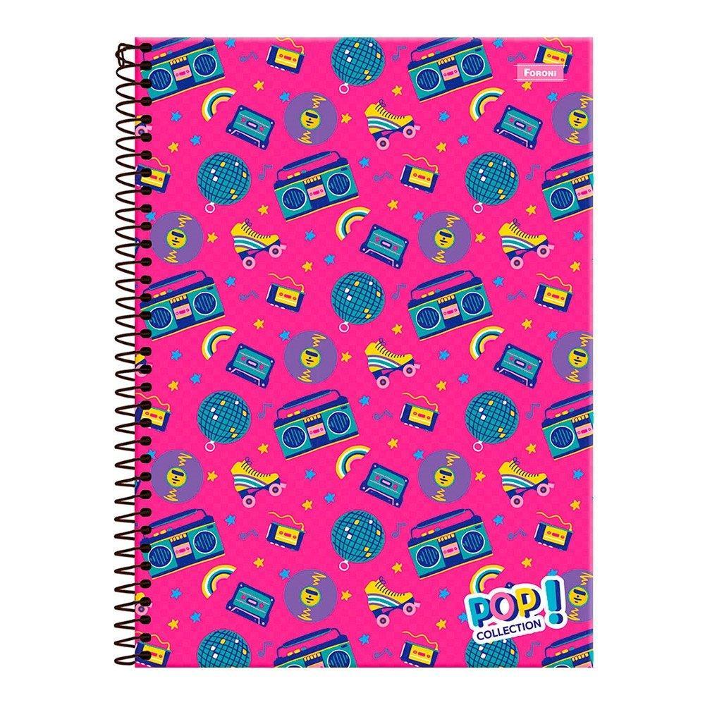 Caderno Espiral Foroni Universitário Capa Dura 1 Matéria Pop Collection 96 Folhas - Embalagem com 4 Unidades · foto 2