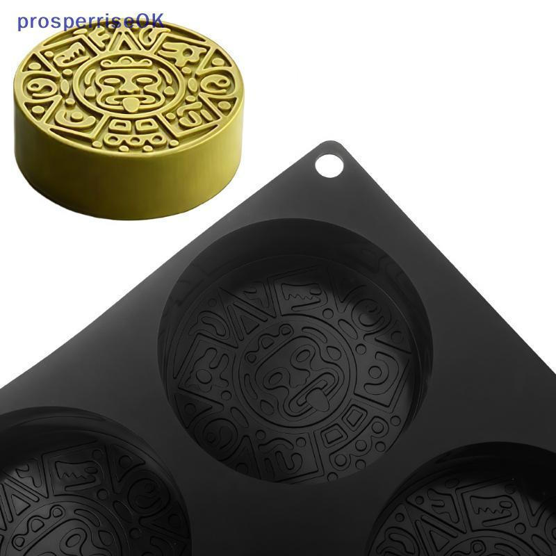 [newpros] Molde De Silicone De 6 Cavidades Com Design De Totem Maia , Utensílios Para Assar Alimentos Seguros Bolo De Mo