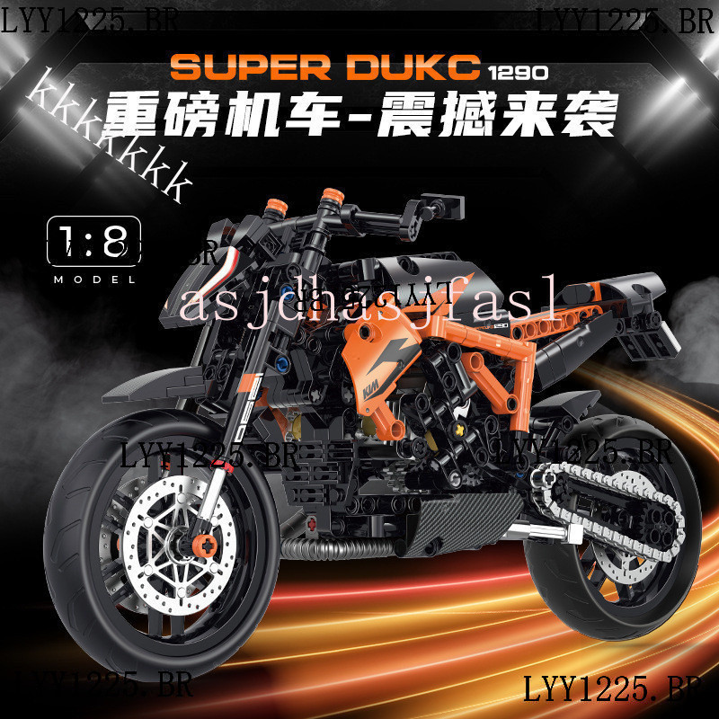 Conjunto De Blocos De Construção De Brinquedos Para Motocicletas  Harley Locomotiva Modelo De Em Escala 1 : 8 Meninos De