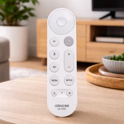 Controle Remoto Bluetooth com Voz para TV Box e TV Compatível Streamer 4K HDR 2020 a 2025 LE-7643 LE-7642