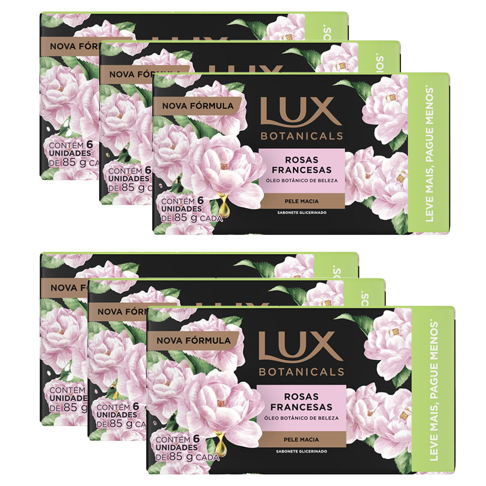 Kit Sabonete Em Barra Lux Botanicals Rosas Francesas - 36 Unidades 85g