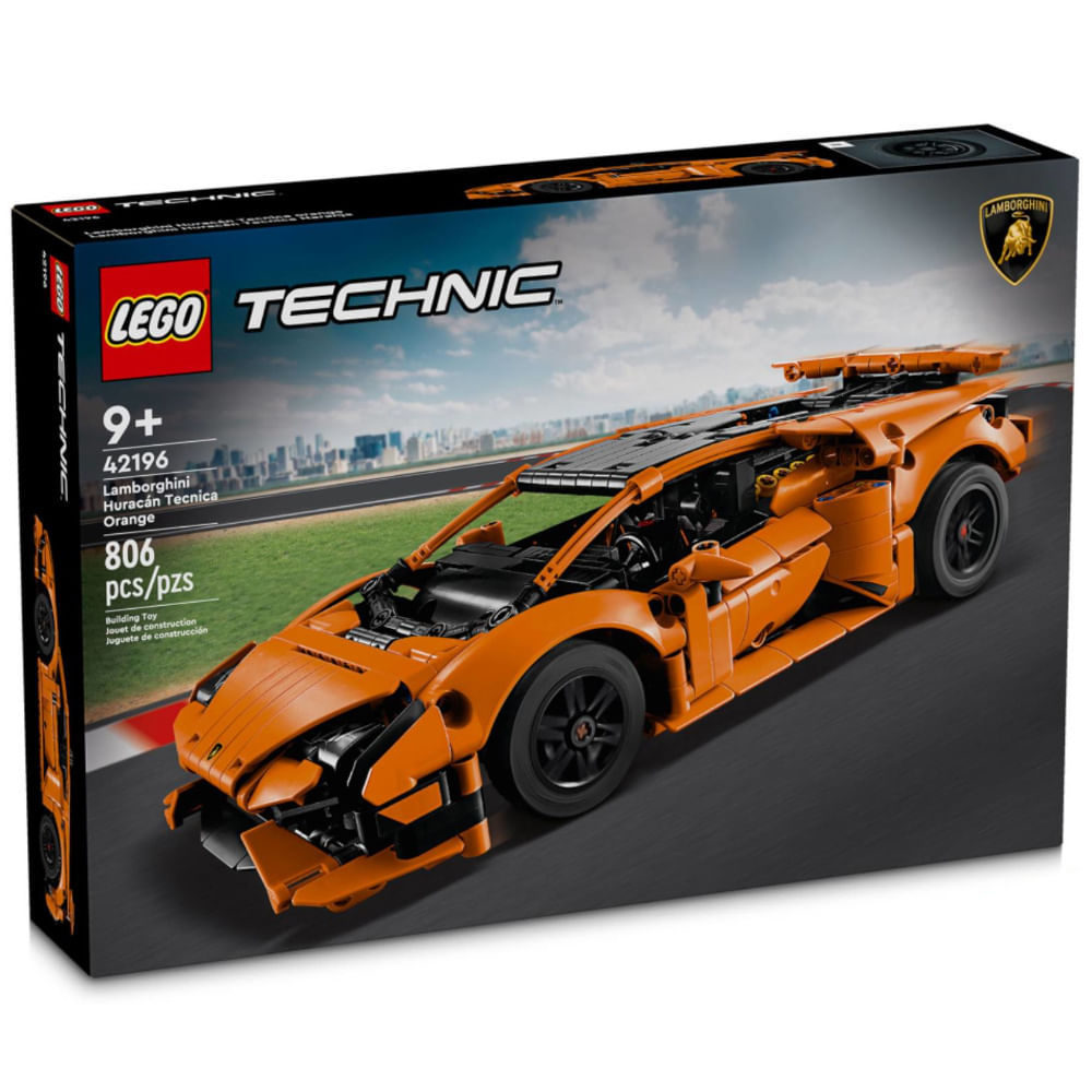 LEGO Technic - Lamborghini Huracán Tecnica Laranja - 806 Peças - 42196