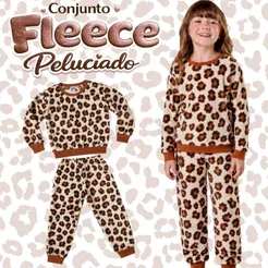 Conjunto Infantil Menina Fleece Peluciado – Ultra Macio Térmico Super Quentinho- Moletom- Inverno