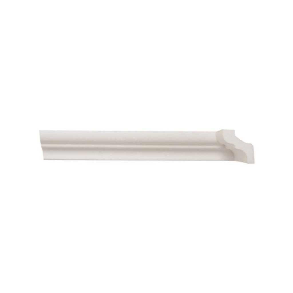 Rodateto de Poliestireno 3,5CMX30MM Liso 2,0METRO Linear Branco Graddus