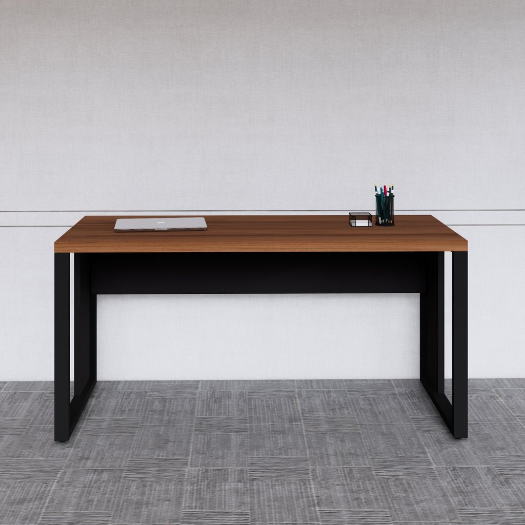 Mesa para Escritório Diretor com Tampo 150cm Preto e Marrom Yescasa 150