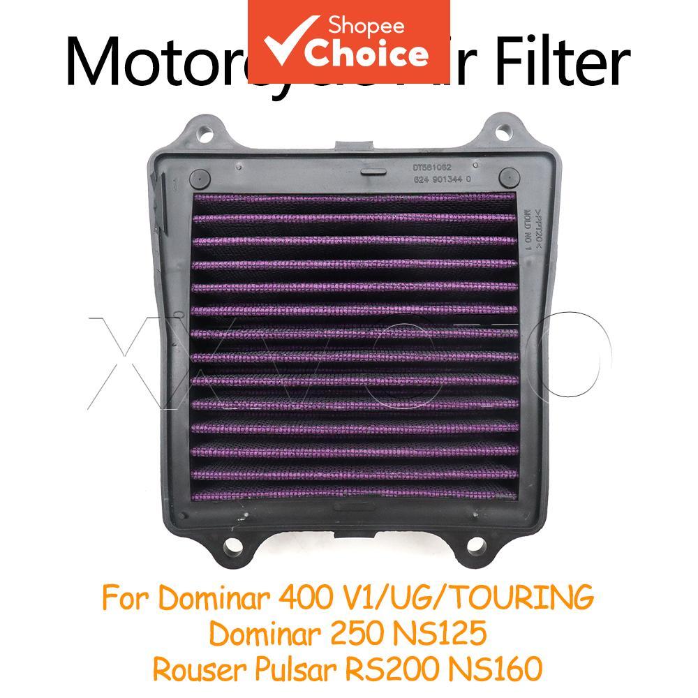 Filtro de ar de alta vazão para motocicleta, sistema de limpeza de ar para BAJAJ Dominar 250 400 V1 UG TOURING NS125