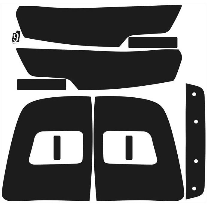 Serve Para : Ram 1500 (Limitado/Longhorn/TRX Com Cauda De LED) Matiz De Sobreposição De Vinil Pré-Cortado Farol Completo