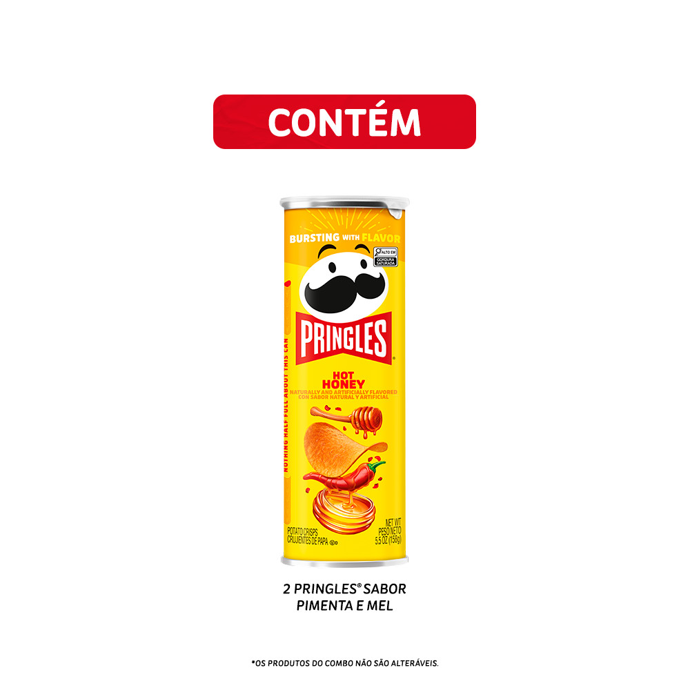 Combo Pringles Importada Honey Crisps Mel Picante158g 2 unidades