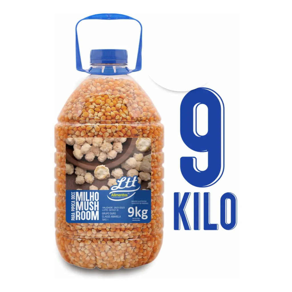 Milho Mushroom Galão 9kg - 2x Galão De 4,5kg - MILHO COGUMELO O MELHOR