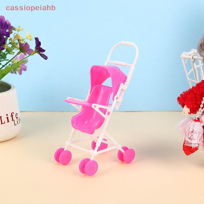 (cassiopeiahb) 1 Peça Decorações De Cena De Casa De Boneca 12cm Berço De Bebê Acessórios Carrinho De Simulação