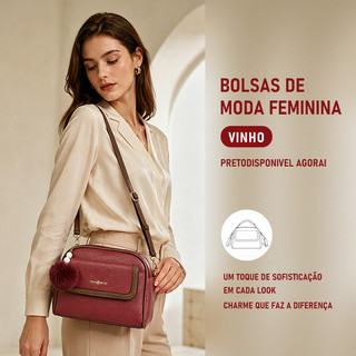 TOMI MITO Bolsa Grande de Ombro Transversal com Alça Lateral Feminina de Couro PU TM9090