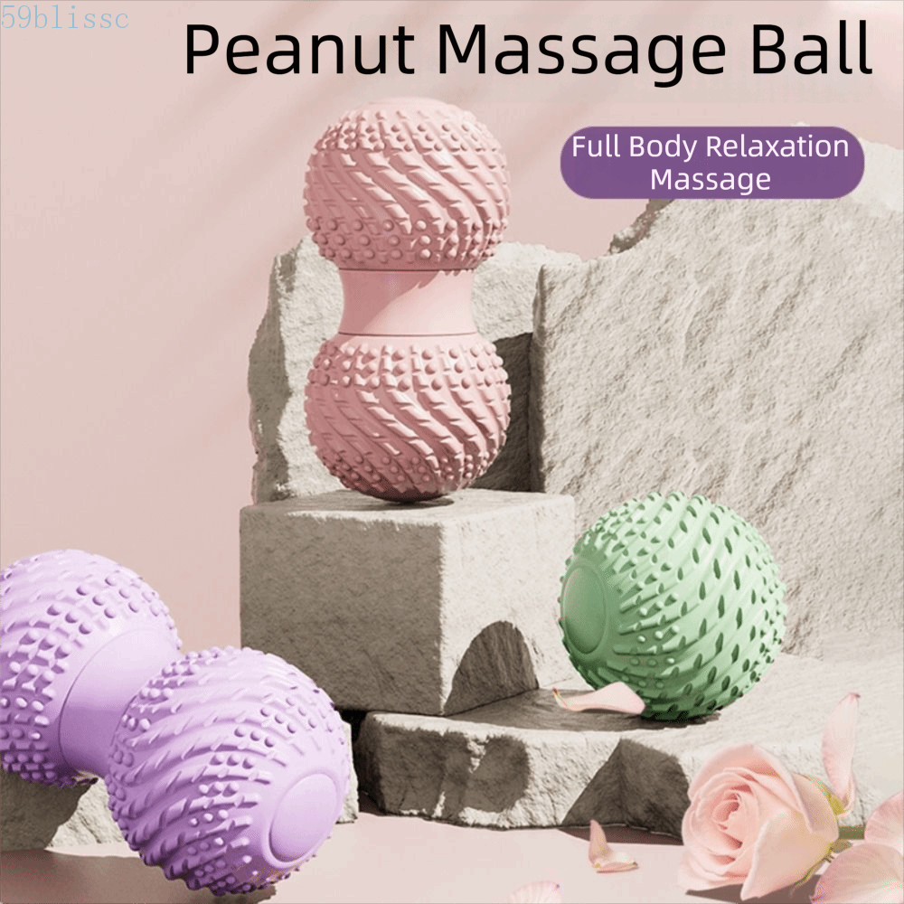 Bola De Massagem De Amendoim BLISSC , Ponto De Gatilho De Tecido Profundo TPE Yoga Fitness Roller Dupla/Única