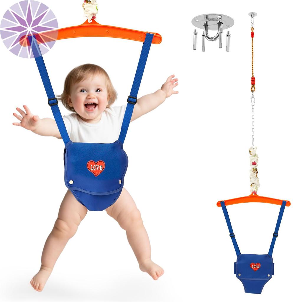 Jumper De Bebê Para 6 A 24 Meses 2 Em 1 Arnês De Caminhada Bebês Com Balanço E Fivela De Segurança Jogos Internos/Extern