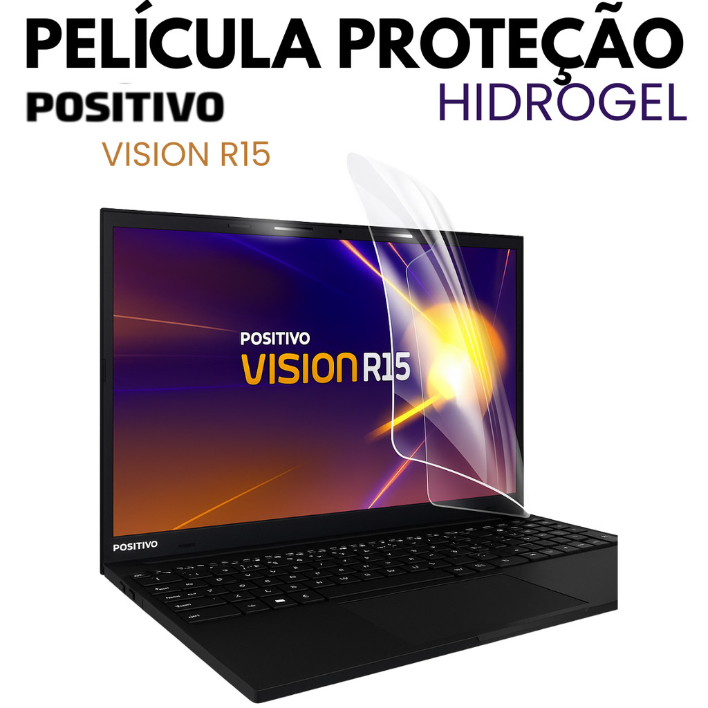 Películas Proteção Hidrogel Compatível Notebook Positivo Vision 15 | Segurança Completa Privacidade