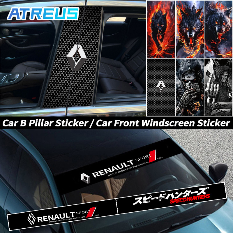 Para Renault Decorativo Adesivos Adesivo De Coluna Porta Carro Adesivo Carro Para-Brisa Decalque Película Protetora
