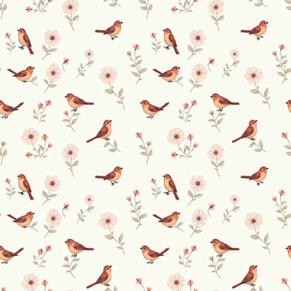 Tecido Tricoline Estampado Pássaros e Flores Costura Artesã Bolsa Artesanato Pano DIY Ateliê em Oferta na Shopee