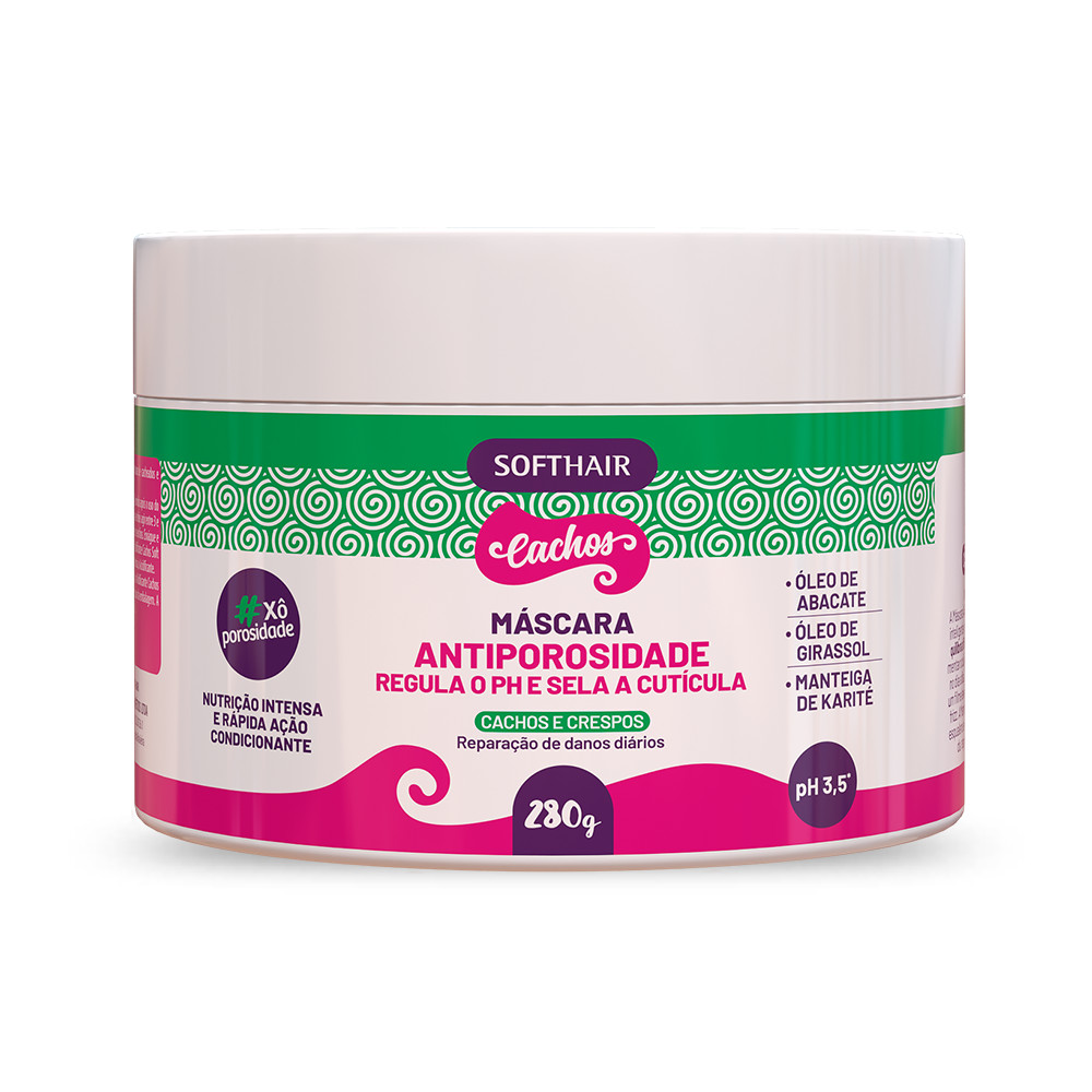 Máscara Antiporosidade Cachos Soft Hair em Oferta na Shopee