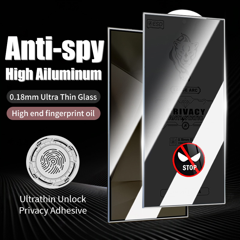 Clear Privacidade Película de vidro Para Samsung Galaxy S26 S25 S24 S23 S22 S21 Ultra Plus