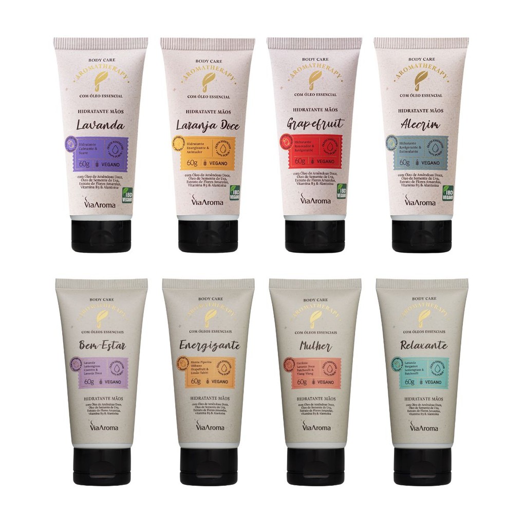 Hidratante Para Mãos Aromatherapy Via Aroma - 60 g em Oferta na Shopee
