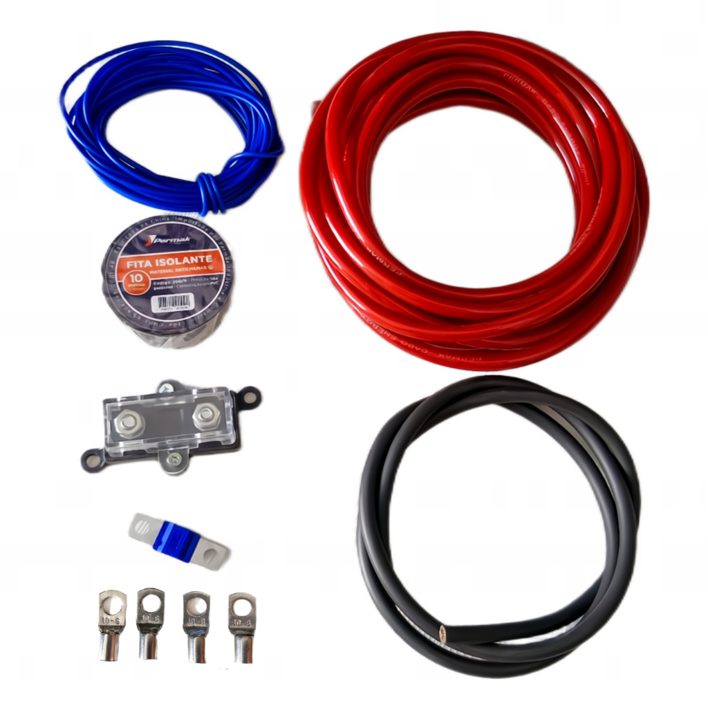kit Fiação Instalação Modulo Amplificador som até 800w RMS