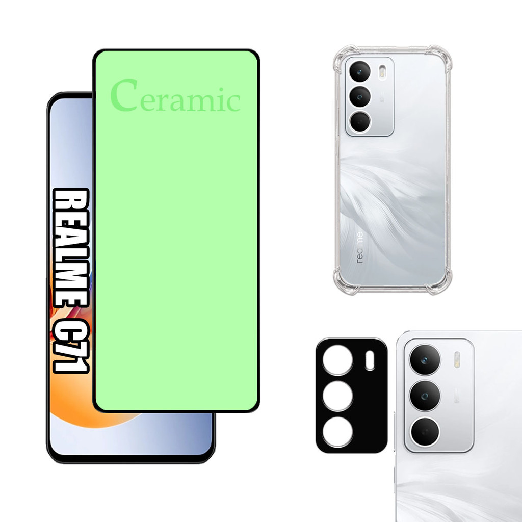KIT Para Realme C71 - Película de Cerâmica 9D - Capa - Câmera em Oferta na Shopee