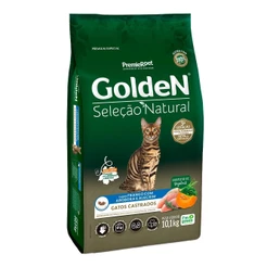 Ração Premier Golden Natural Gatos Castrados Frango - 10Kg