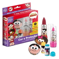 Kit Infantil 6 Peças Cor e Proteção Turma da Mônica com Caixa Presente