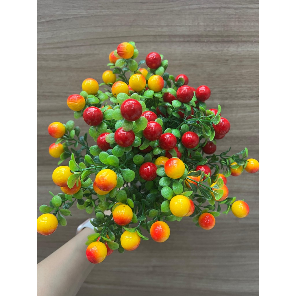 Buquê Artificial de Folhagem com Frutinhas Decorativas/f-007