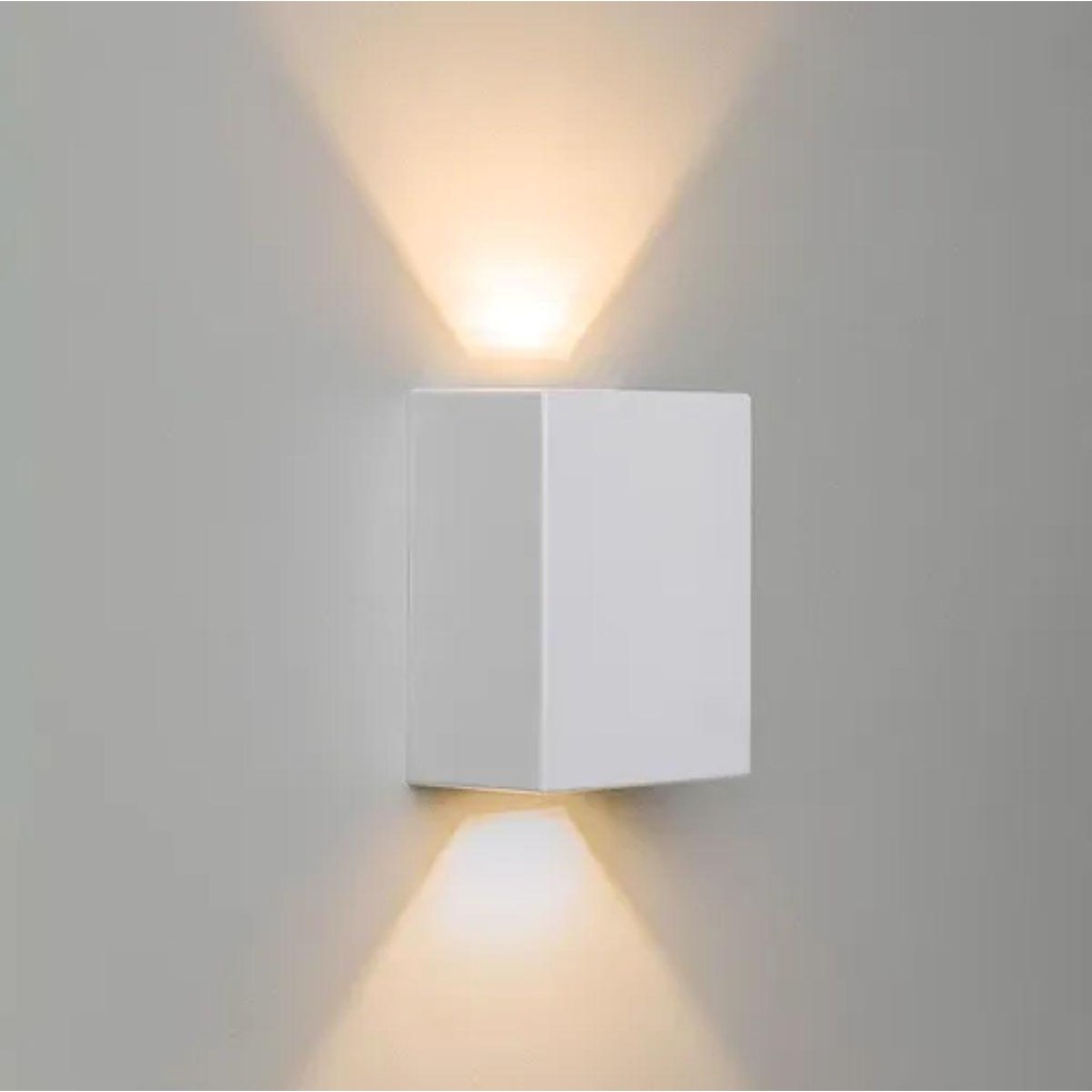 Arandela De Alumínio 2 Fachos BL 04/2 G9 Bivolt Branca Parede E Muro Interno Externo Iluminação
