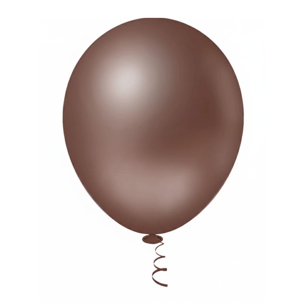 Balão Linha Redondos Liso N05 Marrom 50un Pic Pic em Oferta na Shopee