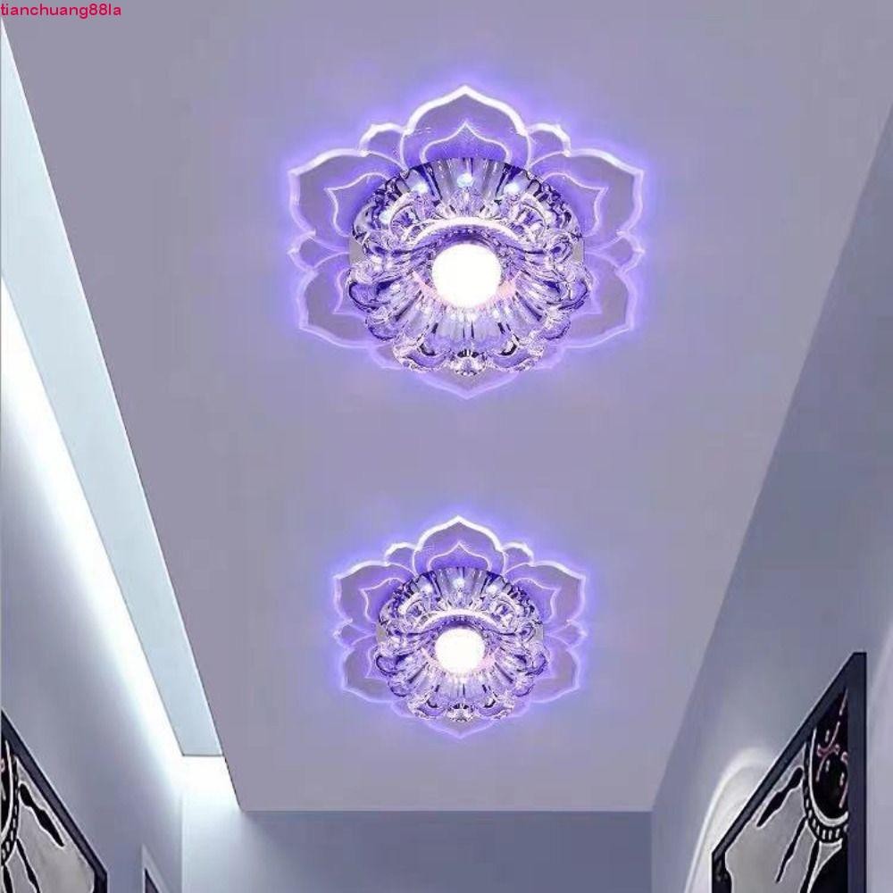 Luzes De Teto LED TIANCHUANG , Lustre De Flores De Cristal Criativo De Pétalas , Lâmpada Pendente Moderna De 9 W em Oferta na Shopee