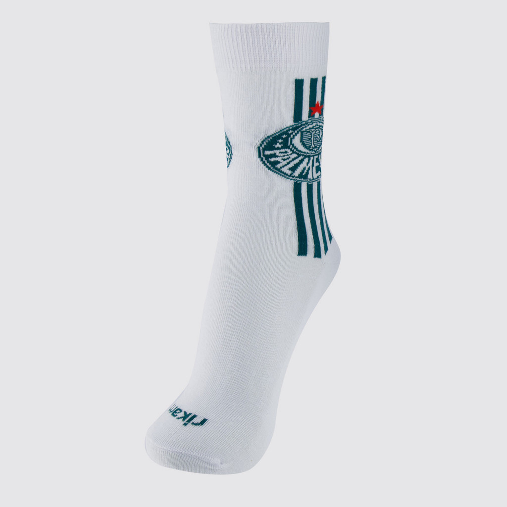 Meia Palmeiras Casual Juvenil Branca em Oferta na Shopee