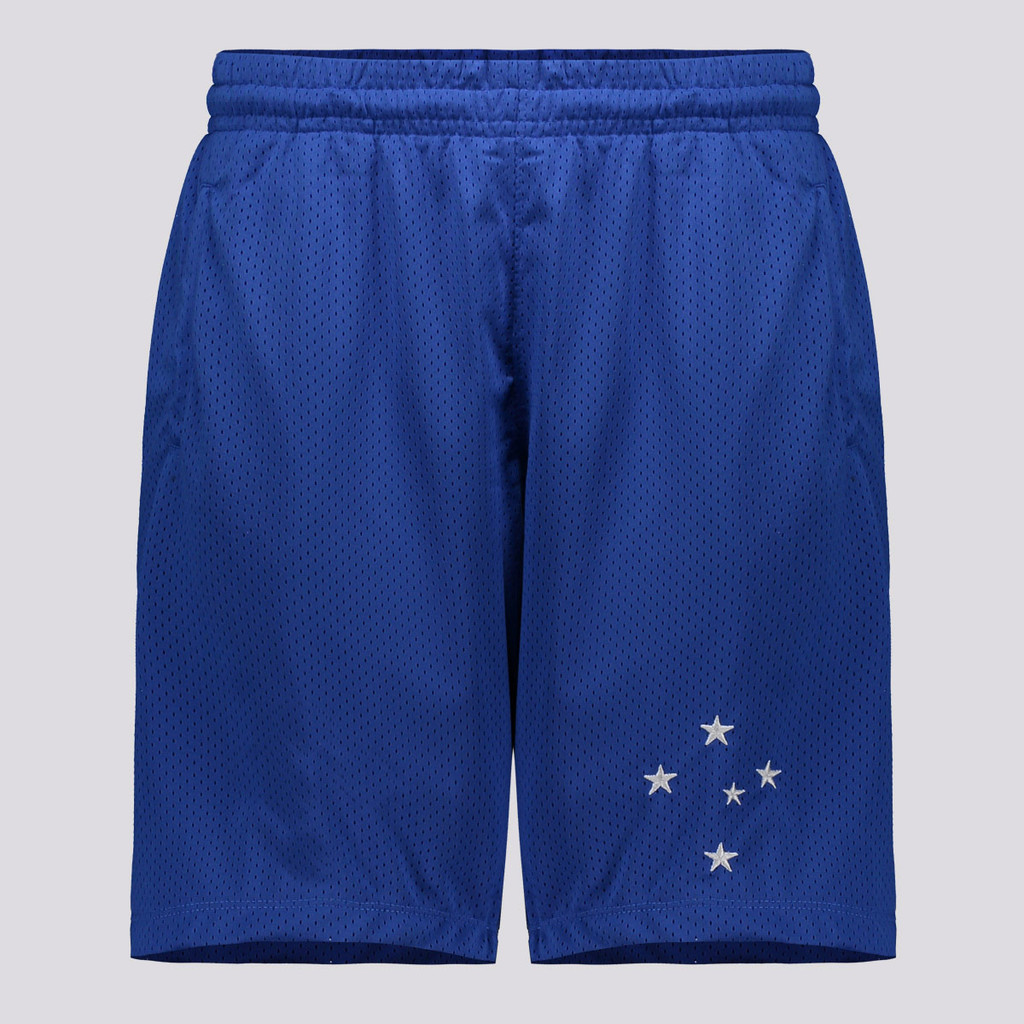 Bermuda Cruzeiro Com Bolsos Azul em Oferta na Shopee