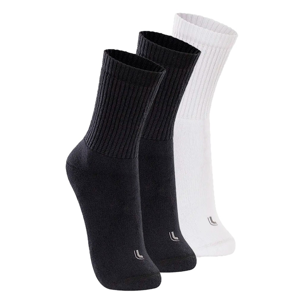 Kit com 3 Pares de Meias Esportiva Cano Longo Lupo 3250-001 Colorido em Oferta na Shopee